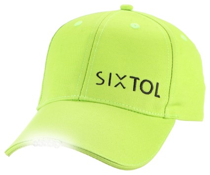 Gorra con luz LED B-CAP 25lm, recargable, USB, talla única, verde fluorescente