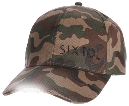 Gorra con luz LED B-CAP 25lm, recargable, USB, talla única, camuflaje