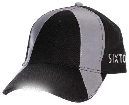 Gorra reflectante con luz LED B-CAP SAFETY 25 lm, recargable, USB, talla única, negra