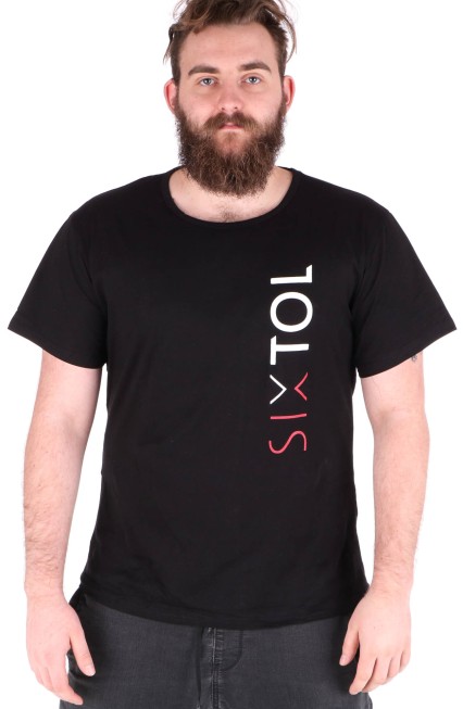 Camiseta de hombre T-SHIRT, negra, talla XL, 100% algodón