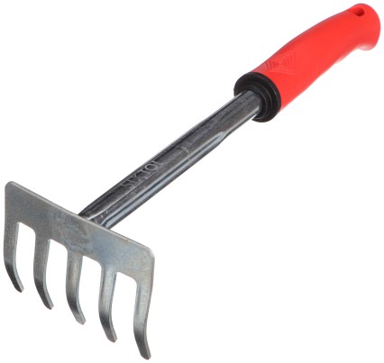 Rastrillo de mano, longitud 290 mm, mango ergonómico