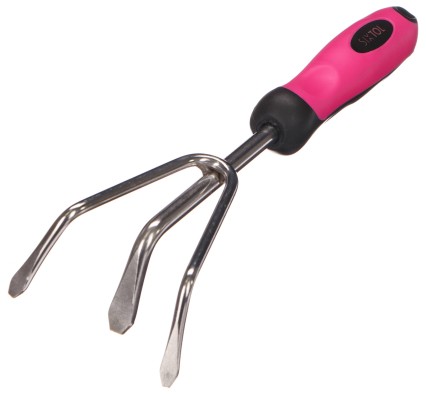Cultivador manual GARDEN PINK ONE, acero inoxidable, 28cm