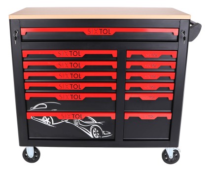 Carro de taller con herramientas MECHANIC TROLLEY TITAN 1559, 13 cajones, 1559 piezas de herramienta