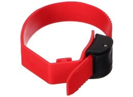 Correa de cierre rápido para portabicicletas de enganche, longitud 38 cm, roja - pieza de recambio