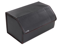 Organizador de maletero de coche CAR COMPACT LEATHER L, 2 compartimentos, plegable, con tapa