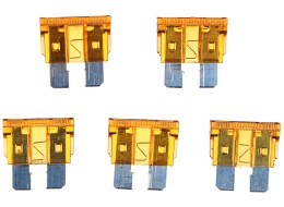 Juego de fusibles de cuchilla para automoción. JUEGO DE FUSIBLES MECÁNICOS DE 5 A, 100 unidades.