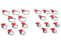 Abrazadera de manguera con mariposa MECHANIC CONNECT SET 20, 10-44mm, 20 uds