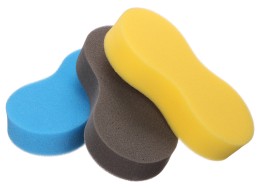 Esponja para lavado de coches CAR DETAILING WASH 3, 3 piezas, azul, negro, amarillo