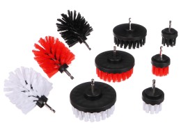 Juego de cepillos para taladro para la limpieza de coches CAR DETAILING DRILL BRUSH 9, 9 unidades