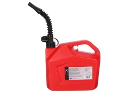 Bidón de plástico para combustible mecánico rojo 5L, color rojo