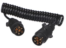 Cable espiral de conexión para la clavija del enganche TRAILER CABLE 3, 7-7 pines, 3 m