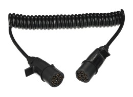 Cable espiral de conexión 7 pines tipo N TRAILER CABLE 11, enchufe de plástico, 24V, 3,5m