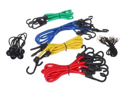 Juego de correas elásticas de sujeción/gomas elásticas CARGO CORD SET 26, 26 piezas
