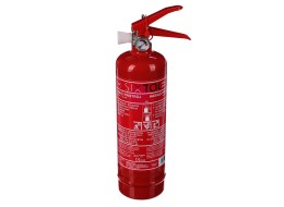 Extintor de polvo FIRE STOP 1 kg, ABC, totalmente metálico, con soporte metálico incluido
