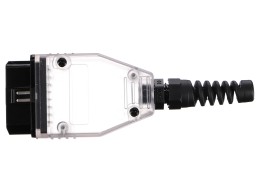 Conector OBD-II de 16 pines para montaje de cable propio CABLE MECÁNICO 30, transparente