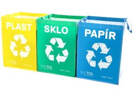 Bolsas para reciclaje SORT EASY 3 BASIC, 30x30x40 cm, 3 x 36 l, 3 uds