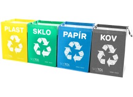 Bolsas para residuos reciclables SORT EASY 4 METAL, 30x30x40cm, 4x36l, 4 unidades