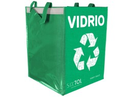 Bolsa para reciclaje SORT EASY VIDRIO ES, 30x30x40cm, 36l