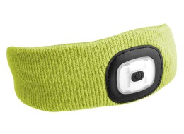 Diadema con linterna frontal 180 lm, recargable, USB, talla única, algodón/PE, amarillo fluorescente