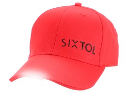Gorra con luz LED B-CAP 25lm, recargable, USB, talla única, rojo