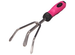 Cultivador manual GARDEN PINK ONE, acero inoxidable, 28cm