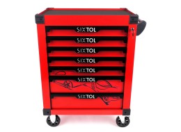 Carro de taller para herramientas MECHANIC TROLLEY KEVIN RED, 7 cajones